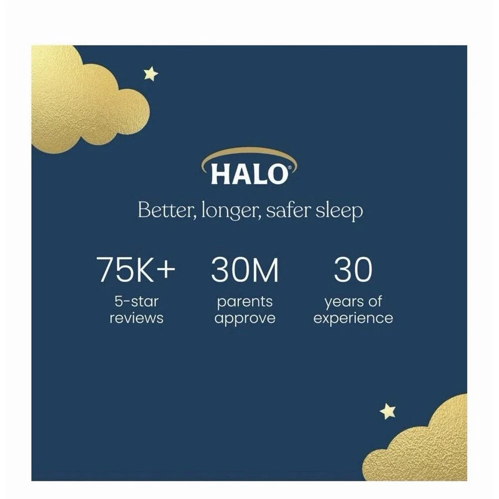 HALO SleepSack Wearable Blanket 100 Cotton Breathable Safe Sleep 0-3M unisex